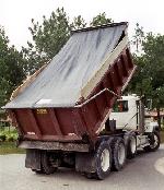 Waterproof Vinyl Dump Truck Tarps - Straight, No Flaps