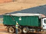 8' x 28' Universal Economy Tarp with Side Flaps for Roll-Off Tarp Systems