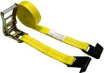 2 x 30' Ratchet Strap with Flat Hooks - 3,335lb WLL - MADE IN USA
