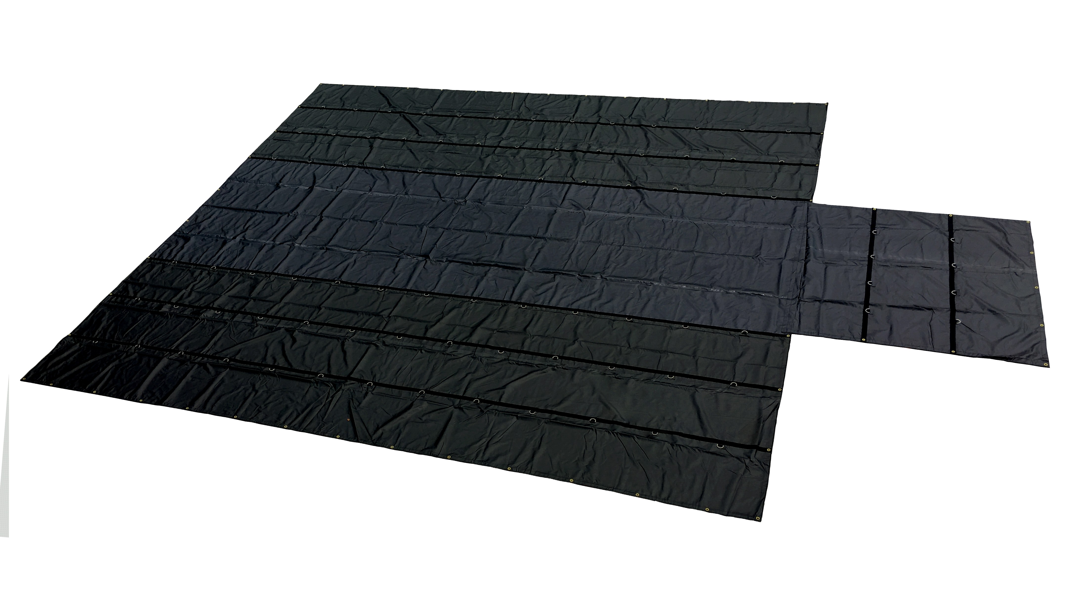 Lightweight Lumber Tarp 24' x 27' - 8' Drop Flatbed Tarp 18oz Vinyl/NYLON (82 lb) BLACK