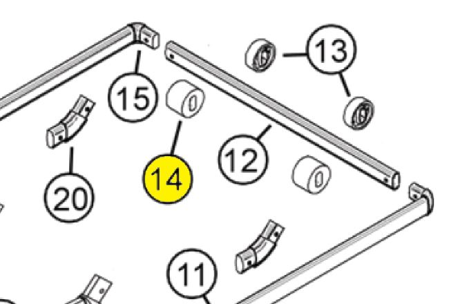 Roll-Rite® 15369 | Rubber Tarp Centering Flange (each) | Aftermarket Part