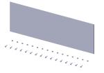 104288 Roll-Rite (OEM) Plate, Al Back for Front Pivot Bracket 14x 50 W/fasteners