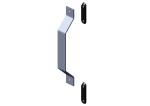 104716 Roll-Rite (OEM) Bracket, Off-Set for Side Hinge Tailgate latch W/rub Rails and Fasteners