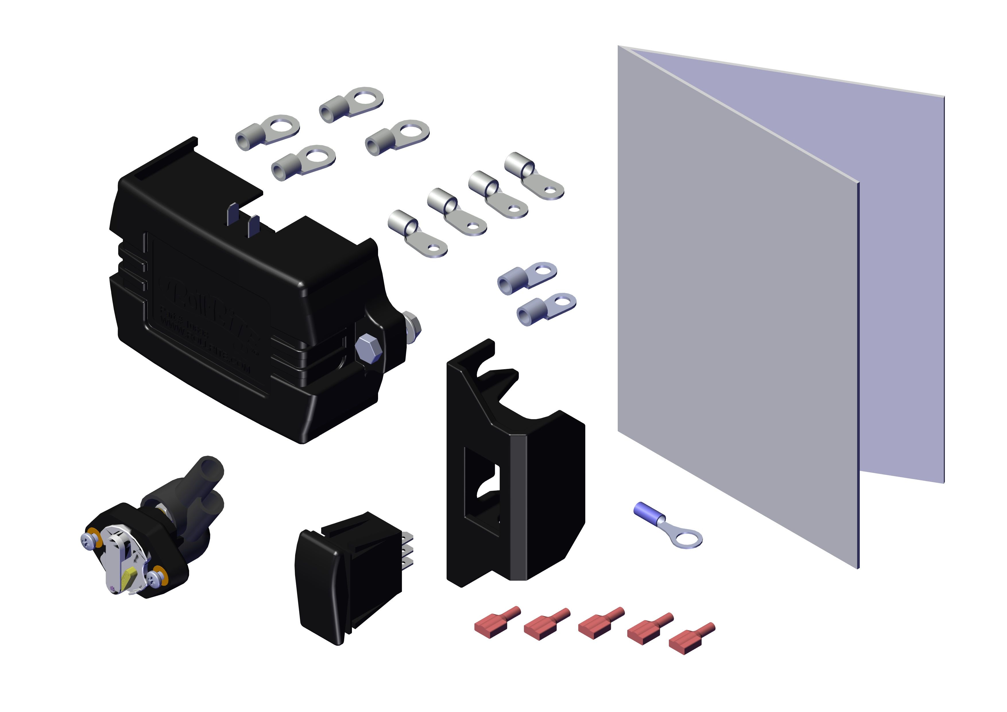 10914 Roll-Rite (OEM) Electric Kit, With 10698 12V Relay and Rocker Switch