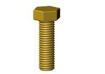 18738 Roll-Rite (OEM) Bolt, 5/8-11 x 2 Hex Head Grade 8 Yellow Zinc
