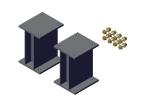 39053 Roll-Rite (OEM) Tower, Tower Height Extender (set)