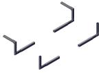 46160 Roll-Rite (OEM) Bracket, Mounting Brackets for 3ft Low Profile Sliding Pivots - Set