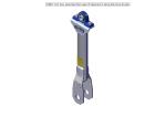 47890 Roll-Rite (OEM) Pivot, Rear Upper Tube, w/bearing, 4 Spring Side-to-Side Knuckle Pivot