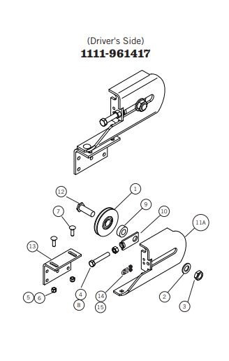 1111-961417 Aero (OEM) Rear Idler Assembly (4) DS