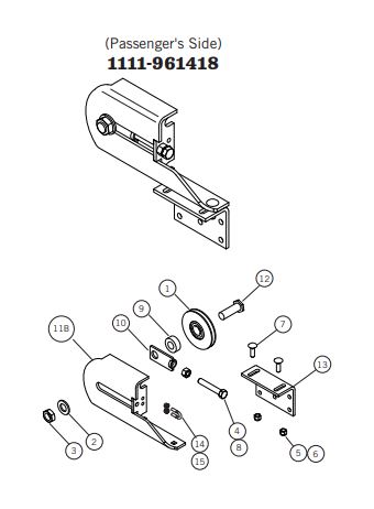 1111-961418 Aero (OEM) Rear Idler Assembly (4) PS