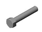 Agri-Cover 10894 5/16 x 1-3/4 Zinc Plated Hex Bolt