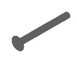 Agri-Cover 10900 5/16 x 3 Zinc Plated Carriage Bolt