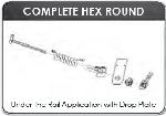 Mountain K0214 Hex Chrome Under-the-Rail Underbody Assembly with Arm Connector Plug and Drop Plate, Driver Side