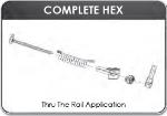 Mountain K0208 Hex Chrome Thru-The-Rail Underbody Assembly w/o Arm Connector Plug, Driver Side