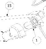 Michel's 0145-100014 12V Super Tork Right Angle Motor - Long Shaft