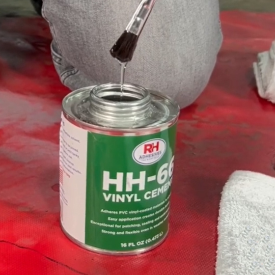 Vinyl Tarp Glue PVC Cement  HH-66 8oz Can with Applicator