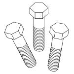 1703048 Shur-Co (OEM) Hex Head Cap Screw - 3/8 x 3-1/2