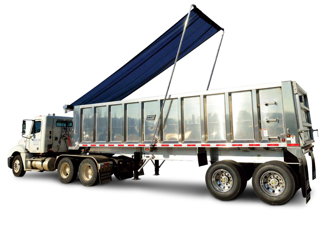 Mountain K612DE Electric Underbody Mount Tarp System for Dump Bodies 96 wide, 15' - 20' long