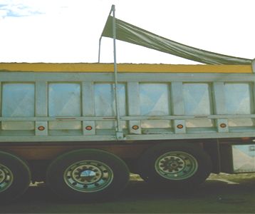 Manual Dump Truck Tarp System for Dump Beds Up to 23' (Steel, 4 Spring